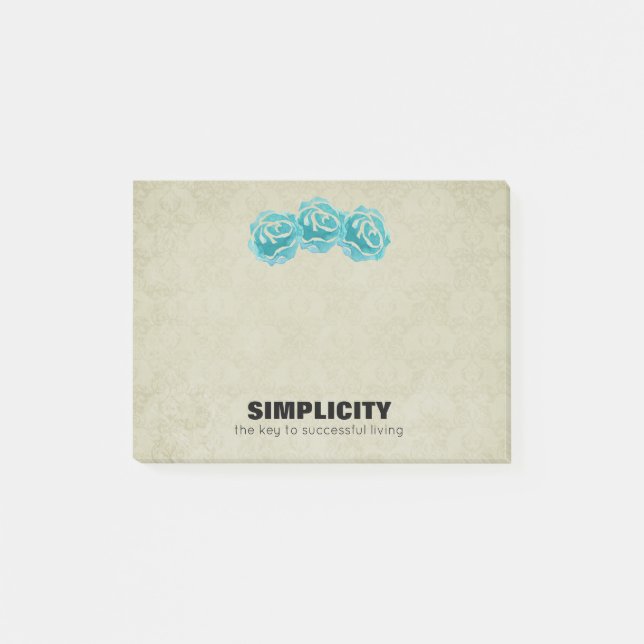 Enkelt typografiskt citattecken med Teal Ro Post-it Block (Framsida)