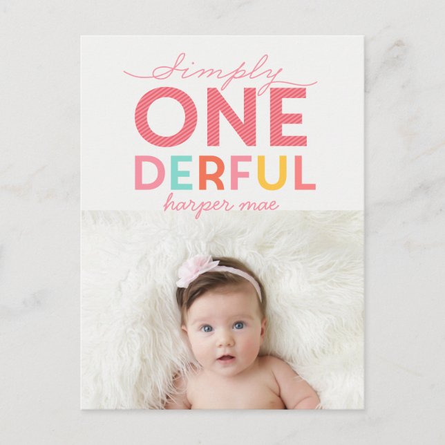 ENKELT UNDERBAR UNDERBAR VYKORT (Framsida)