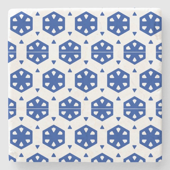 Enkelt Underlägg - Stiliserade blommor på rader (Framsidan)