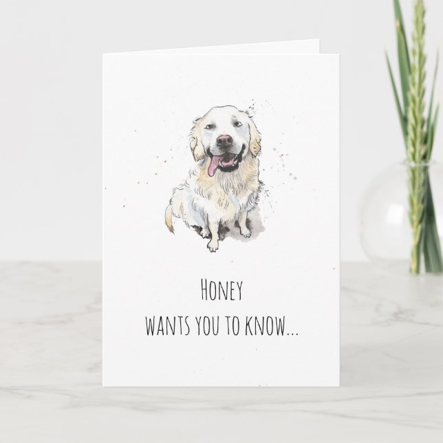 Enkelt underligt lustigt Golden Retriever Fars dag Kort (Framsida)