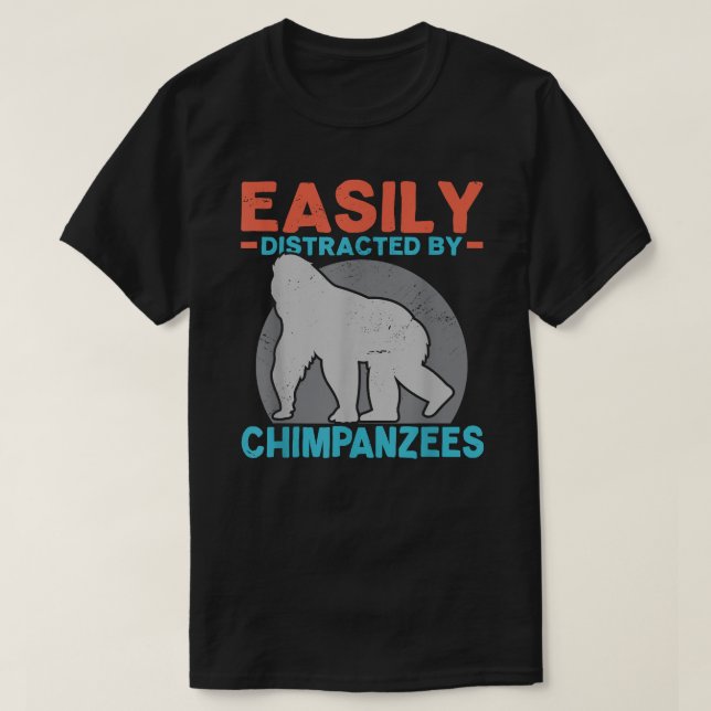 Enkelt uppdelad av chimpanzees chimp-apan t shirt (Design framsida)
