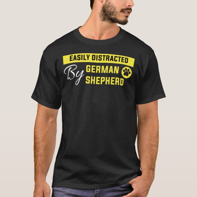 Enkelt uppdelad av tyska schepherd German Sheph T Shirt (Framsida)