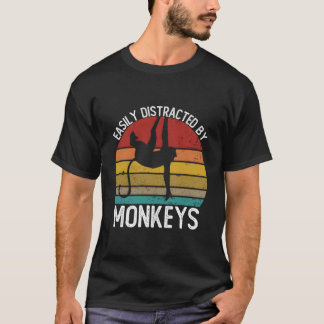 Enkelt uppdelat av apor skiner Vintage Monkey T Shirt