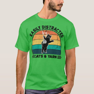 Enkelt uppdelat av Cats and Yarn Perfekt Funny C T Shirt