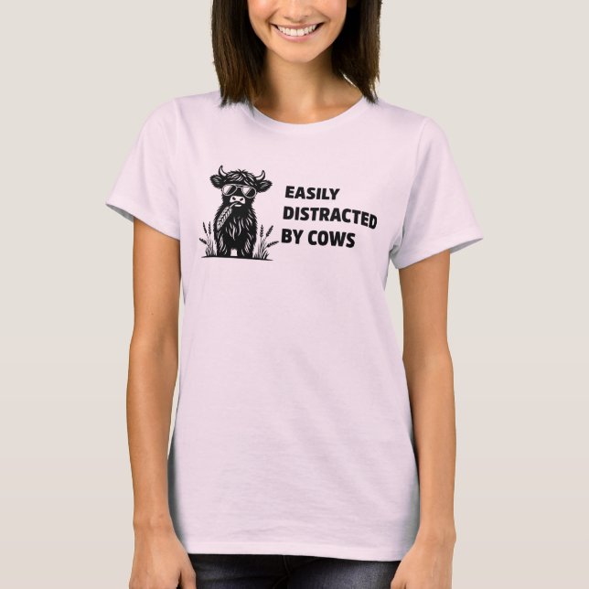 Enkelt uppdelat av Cows Funny Farm Quote T Shirt (Framsida)