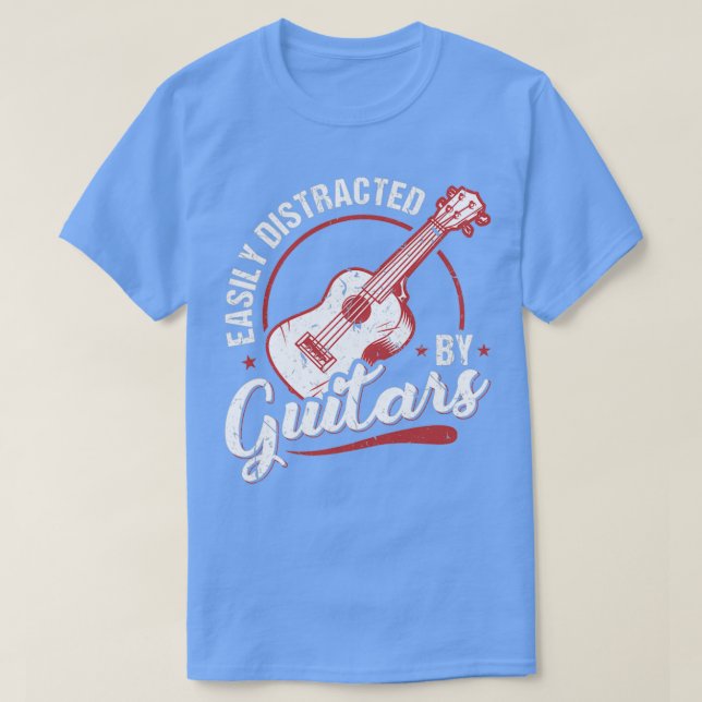 Enkelt uppdelat av Guitars Funny Guitar Player T Shirt (Design framsida)