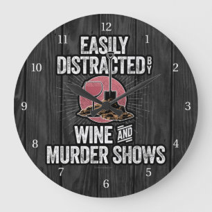 Enkelt uppdelat av Vin och Murder Shoes Stor Klocka