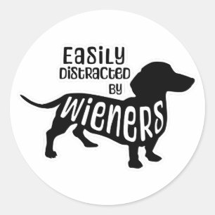 Enkelt uppdelat av Wiener Runt Klistermärke