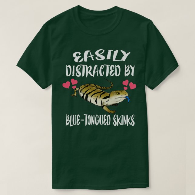 Enkelt uppdelat efter Blue Tongued Skinks Pet Liza T Shirt (Design framsida)