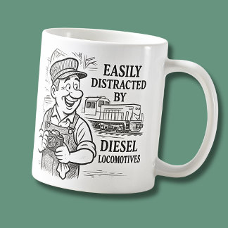 Enkelt uppdelat efter Diesel Locomotives Tåg Kaffemugg