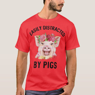 Enkelt uppdelat efter Grisar Piglet Blommigt Water T Shirt