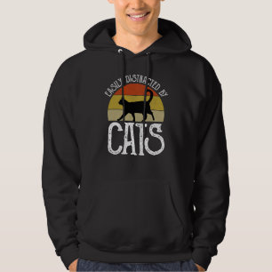 Enkelt uppdelat efter katter hoodie