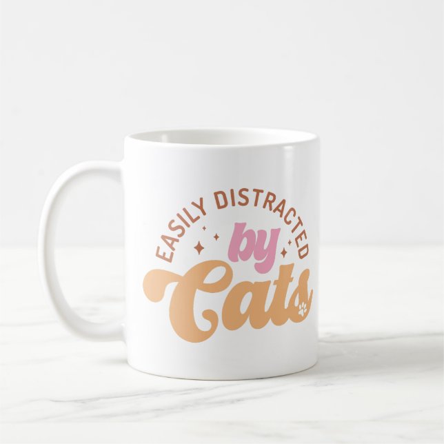 Enkelt uppdelat efter katter kaffemugg (Vänster)