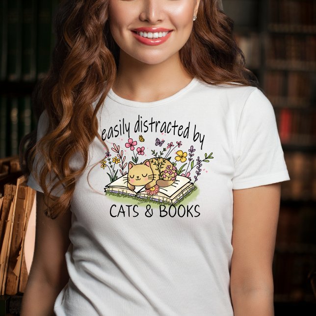Enkelt uppdelat efter katter och Bokar Tshirt T Shirt (Skapare uppladdad)
