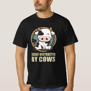 Enkelt uppdelat efter kor  Cow Älskare Gift T Shirt