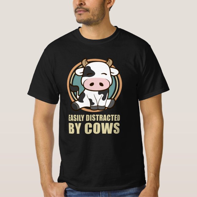 Enkelt uppdelat efter kor| Cow Älskare Gift T Shirt (Framsida)