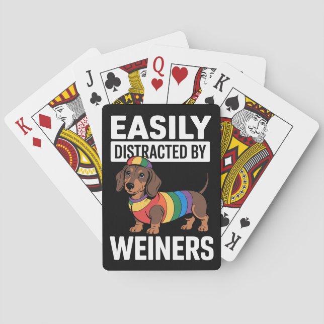 Enkelt uppdelat efter Weiners HBT-regnbågshögtalar Casinokort (Baksidan)