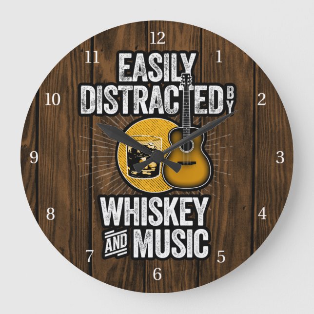 Enkelt uppdelat efter Whiskey och Music Stor Klocka (Framsida)