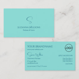Enkelt uppslammat med Monogram och Logotyp Modern Visitkort