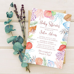 Enkelt utandningsluft för havsbottnen Bröllop Inbjudningar