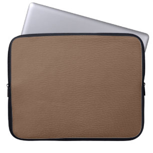 Enkelt utseende av brun faux-läder Monogram Laptop Fodral