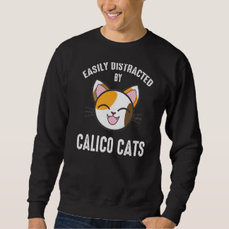 Enkelt utspridd av Calico Cats Calico Calico Cat 1 Lång Ärmad Tröja