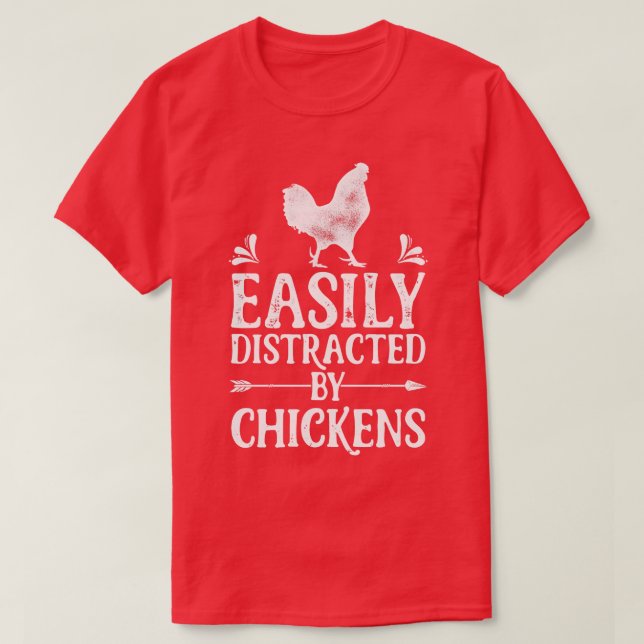 Enkelt utspridd av Chickens Funny Farm P T Shirt (Design framsida)