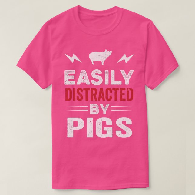 Enkelt utspridd av Grisar I Aesthetic Gris I Gris  T Shirt (Design framsida)