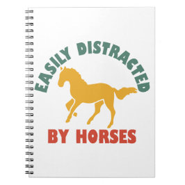 Enkelt utspridd av hästar anteckningsbok