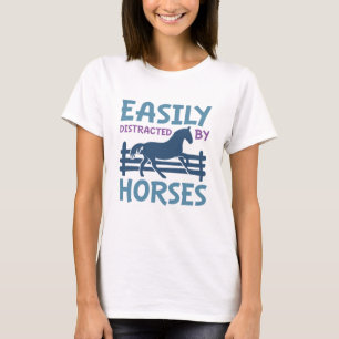 Enkelt utspridd av hästar t shirt