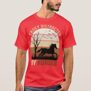 Enkelt utspridd av hästar t shirt