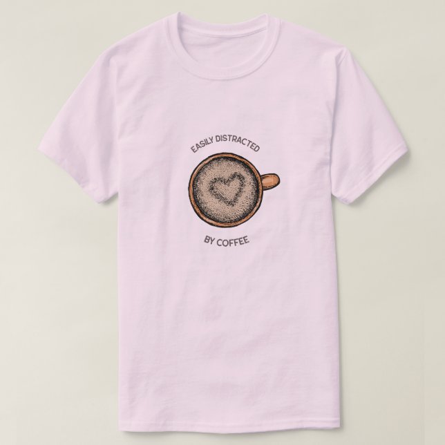 Enkelt utspridd av kaffe T-Shirt (Design framsida)
