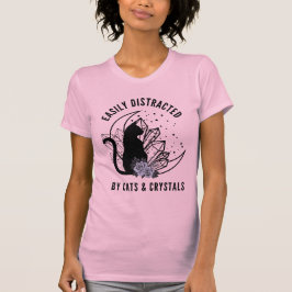 Enkelt utspridd av katter och Crystals Boho T Shirt