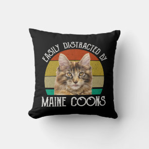 Enkelt utspridd av maine Coons Kudde