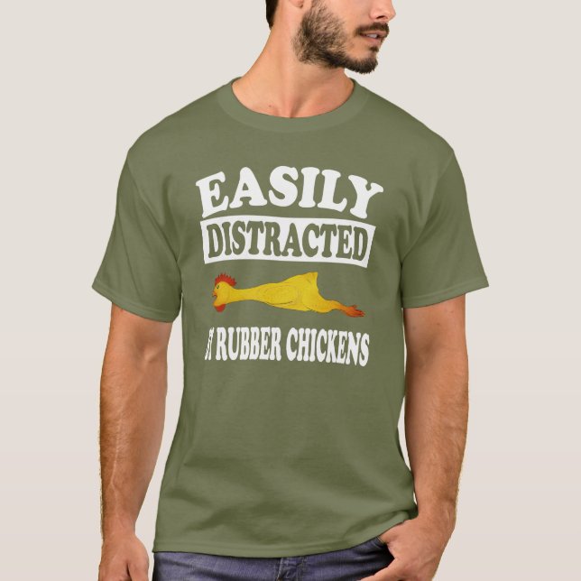 Enkelt utspridd av Rubber Chickens T-Shirt Funny (Framsida)