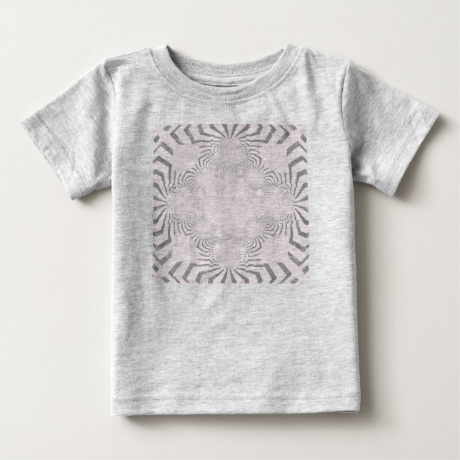 Enkelt, vackert fantastisk, vit mönster-design tee shirt (Framsida)