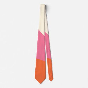 Enkelt Vågar - Rosa, Orange och grädde Slips
