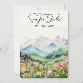 Enkelt Vågrät för berg av Blommigt Spara Datumet