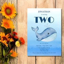 Enkelt valblått hav 2:a födelsedagen