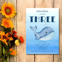 Enkelt valblått hav 3:e födelsedagen