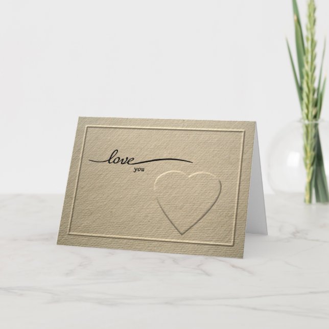 Enkelt Valentines day-inbyggt Helgdag Helgkort (Framsida)