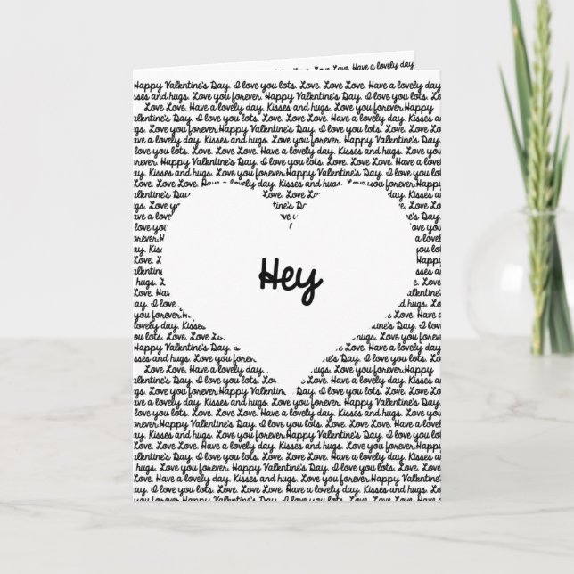 Enkelt Valentines day-kort Helgkort (Framsida)