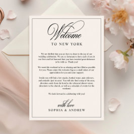 Enkelt välkomstkort för klassiskt Brev och kontine Inbjudningar