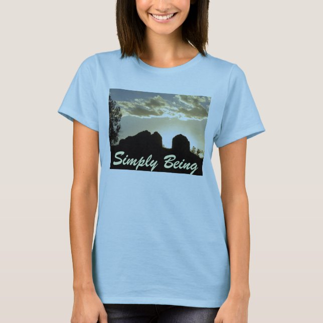 Enkelt vara: Stillbild, som guden skapade mig T-shirt (Framsida)