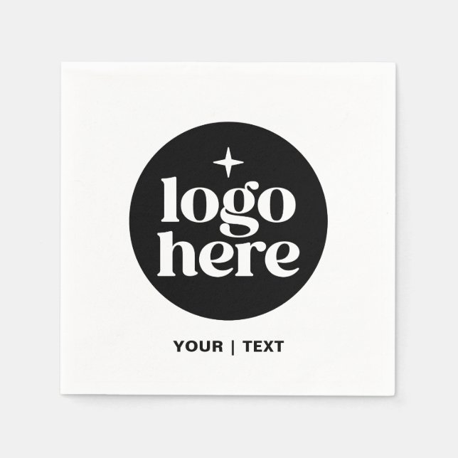 Enkelt varumärkesanpassad textlogotyp pappersservett (Framsidan)