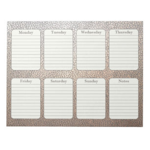 Enkelt veckovis planerad planeravläder anteckningsblock