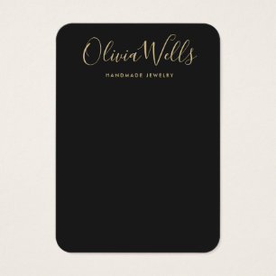 Enkelt Visning för  av svartfärgad skript i Guld Visitkort