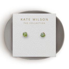 Enkelt Visning Stud Earring-Grått-kort Fyrkantigt Visitkort