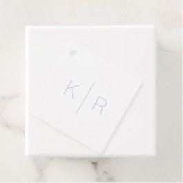 Enkelt vit dammsugare Blue Monogram Bröllop Tack Gåvor Etiketter