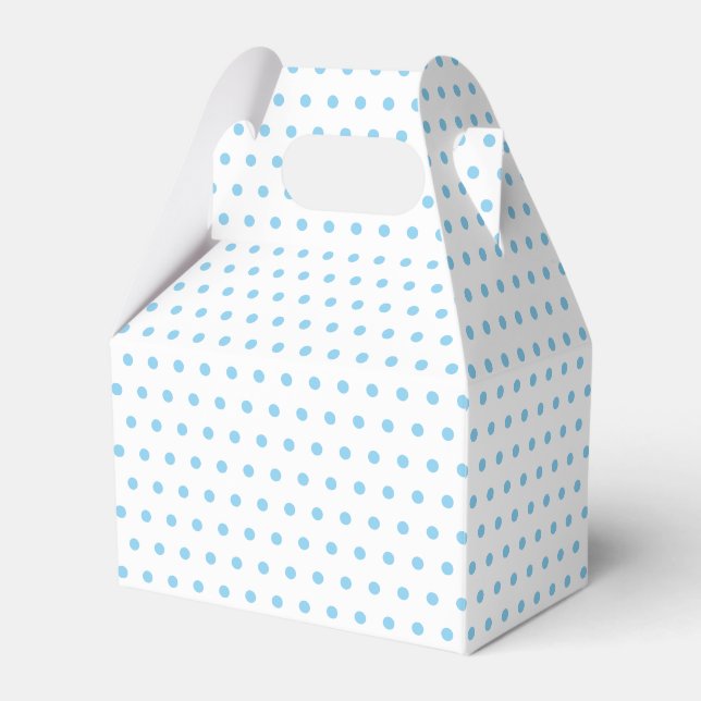 Enkelt vita polkadoter Mönster på Baby blue Presentaskar (Framsidan Sidan)